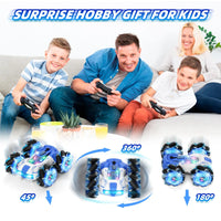 HKM-392979 4WD 2.4 GHz Double-Sided Rotating Remote Control Drift Stunt Car with LED Lights