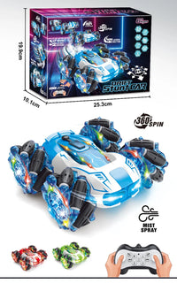 HKM-392979 4WD 2.4 GHz Double-Sided Rotating Remote Control Drift Stunt Car with LED Lights