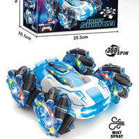 HKM-392979 4WD 2.4 GHz Double-Sided Rotating Remote Control Drift Stunt Car with LED Lights