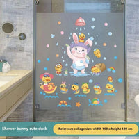 HKM-393107 Waterproof Cartoon Stickers for Bathroom Tile and Fish Tank Decoration - Cute Animal Designs
