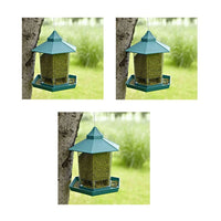 HKM-393107 Weatherproof Outdoor Hanging Bird Feeder for Balconies - Plastic, 7.5 x 20 x 24cm