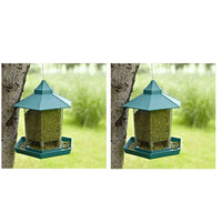 HKM-393107 Weatherproof Outdoor Hanging Bird Feeder for Balconies - Plastic, 7.5 x 20 x 24cm