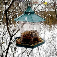 HKM-393107 Weatherproof Outdoor Hanging Bird Feeder for Balconies - Plastic, 7.5 x 20 x 24cm