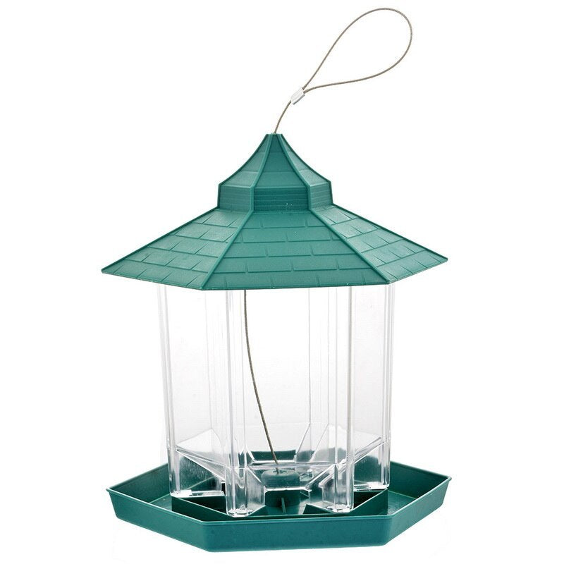 HKM-393107 Weatherproof Outdoor Hanging Bird Feeder for Balconies - Plastic, 7.5 x 20 x 24cm