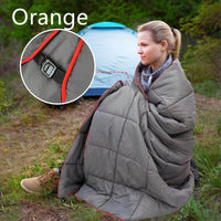 HKM-393171 Portable Waterproof Down Blanket for Camping and Hiking - Solid Colors Available, 137x203cm