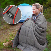 HKM-393171 Portable Waterproof Down Blanket for Camping and Hiking - Solid Colors Available, 137x203cm