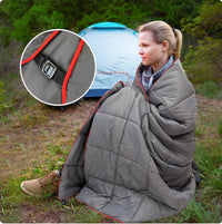 HKM-393171 Portable Waterproof Down Blanket for Camping and Hiking - Solid Colors Available, 137x203cm