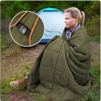 HKM-393171 Portable Waterproof Down Blanket for Camping and Hiking - Solid Colors Available, 137x203cm