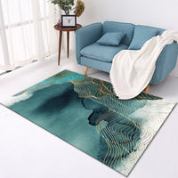 HKM-393235 Elegant Crystal Velvet Checkered Carpet for Living Room - Machine Washable, Rectangular Design in Multiple Sizes