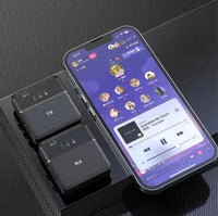 HKM-393363 Dual Transmitter Wireless Microphone System with Receiver for Smartphones and Cameras