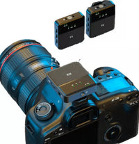 HKM-393363 Dual Transmitter Wireless Microphone System with Receiver for Smartphones and Cameras