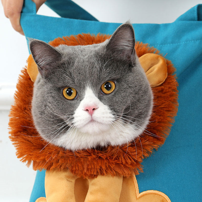 HKM-393363 Lion Cub Shoulder Bag for Small Dogs and Cats - 100% Cotton Canvas, Multiple Color Options