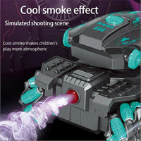 HKM-393427 Multi-Function Remote Control Tank Vehicle with Water Bomb Function, Spray, Sound, and Light Features