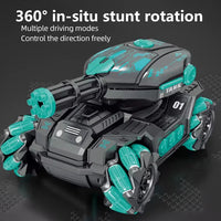 HKM-393427 Multi-Function Remote Control Tank Vehicle with Water Bomb Function, Spray, Sound, and Light Features