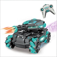 HKM-393427 Multi-Function Remote Control Tank Vehicle with Water Bomb Function, Spray, Sound, and Light Features