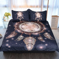 HKM-393491 Dream Catcher Design Three-Piece Quilt Cover Set, 100% Polyester Fabric