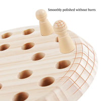 HKM-393747 Wooden Memory Match Stick Chess Board Game for Color Recognition and Cognitive Development