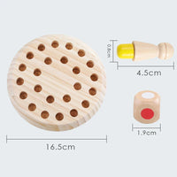 HKM-393747 Wooden Memory Match Stick Chess Board Game for Color Recognition and Cognitive Development
