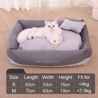 HKM-393811 Semi-Enclosed Cat Nest Mat in Morandi Pink, Green & Grey - Cozy Polyester & PP Cotton Design