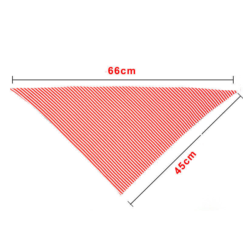 HKM-393875 American Flag Triangle Pet Scarf – Cotton Saliva Towel for Medium Dogs (25-48cm Neck)