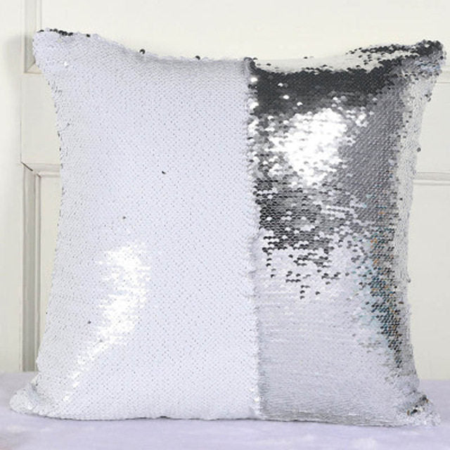 HKM-394003 Fashionable Black and White Sequin Decorative Cushion Cover for Sofa