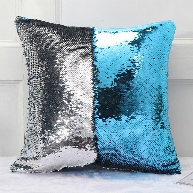 HKM-394003 Fashionable Black and White Sequin Decorative Cushion Cover for Sofa