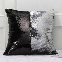 HKM-394003 Fashionable Black and White Sequin Decorative Cushion Cover for Sofa