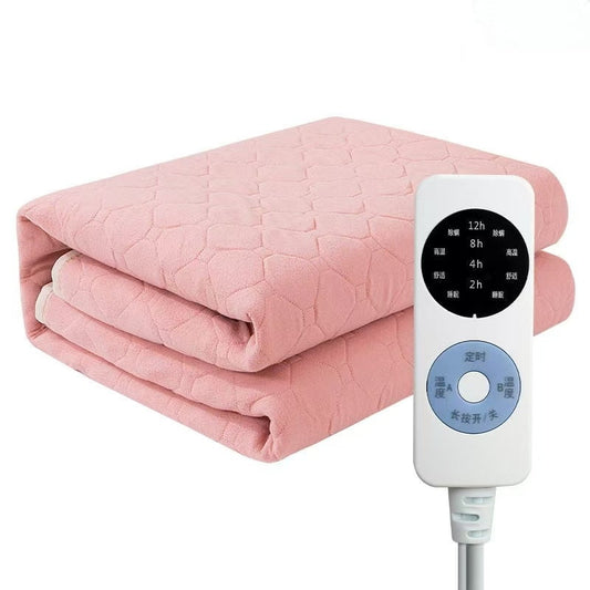 HKM-394003 Intelligent Temperature Control Electric Blanket - Light Gray Cotton for Home and Dorm Use