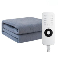 HKM-394003 Intelligent Temperature Control Electric Blanket - Light Gray Cotton for Home and Dorm Use