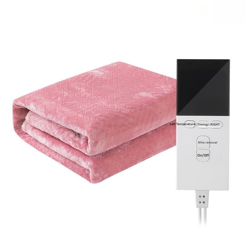 HKM-394003 Intelligent Temperature Control Electric Blanket - Light Gray Cotton for Home and Dorm Use
