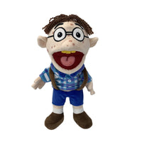 HKM-394003 Large Jeffy Boy Hand Puppet Plush Toy for Kids, Soft Doll for Parties, Shows and Christmas Fun