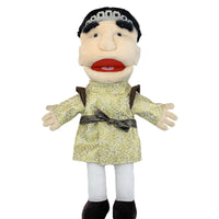 HKM-394003 Large Jeffy Boy Hand Puppet Plush Toy for Kids, Soft Doll for Parties, Shows and Christmas Fun
