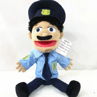 HKM-394003 Large Jeffy Boy Hand Puppet Plush Toy for Kids, Soft Doll for Parties, Shows and Christmas Fun
