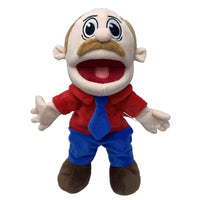 HKM-394003 Large Jeffy Boy Hand Puppet Plush Toy for Kids, Soft Doll for Parties, Shows and Christmas Fun