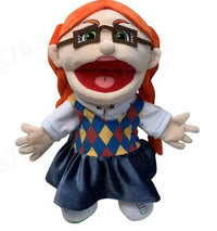 HKM-394003 Large Jeffy Boy Hand Puppet Plush Toy for Kids, Soft Doll for Parties, Shows and Christmas Fun