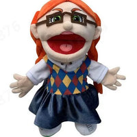 HKM-394003 Large Jeffy Boy Hand Puppet Plush Toy for Kids, Soft Doll for Parties, Shows and Christmas Fun