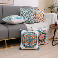HKM-394131 Towel Embroidery Decorative Pillow Cover - Modern 45x45cm Design