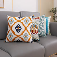 HKM-394131 Towel Embroidery Decorative Pillow Cover - Modern 45x45cm Design