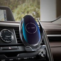 HKM-394387 Auto Induction Wireless Charger for Car with Adjustable Phone Holder - Supports Fast Charging, Compatible with Most Smartphones
