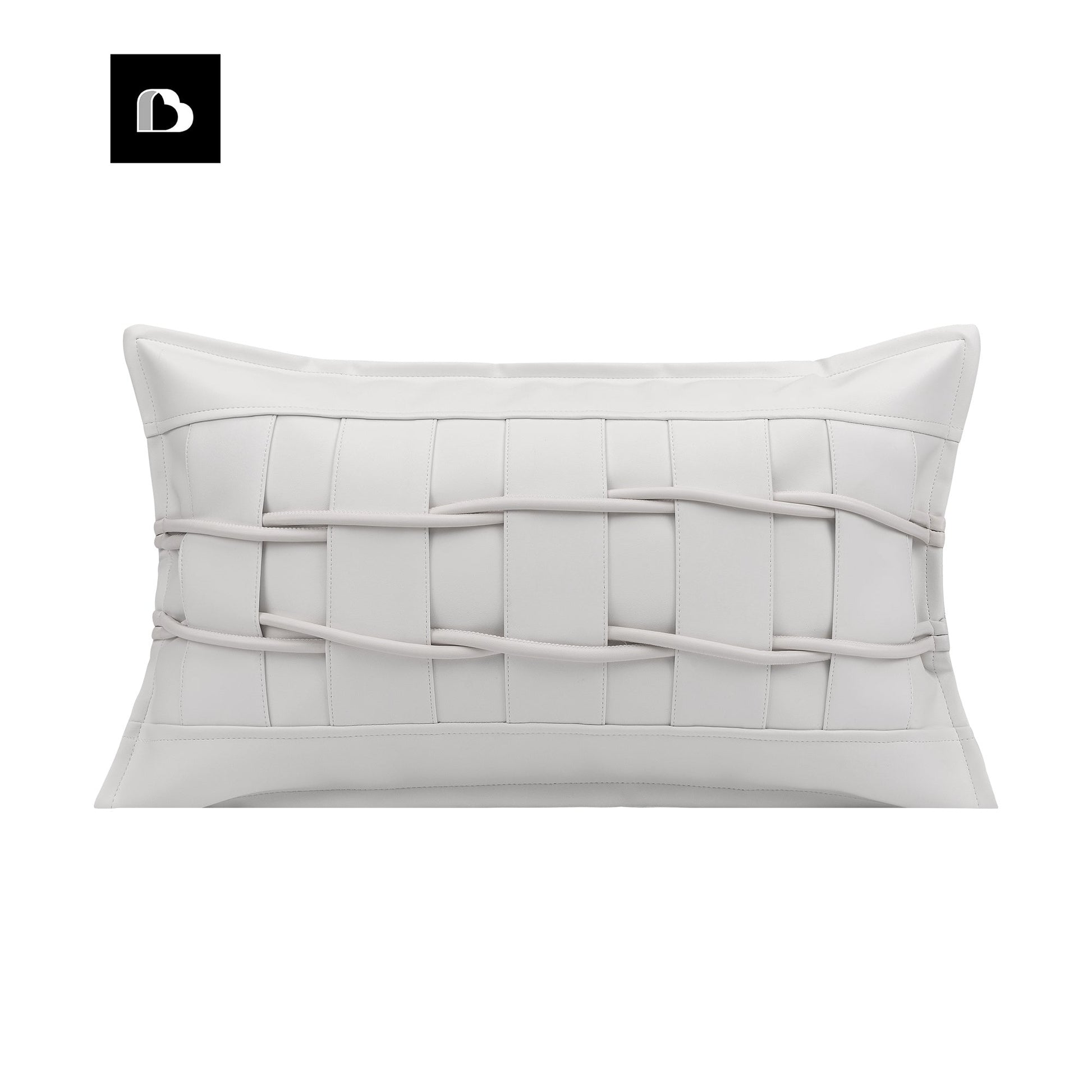 HKM-394451 Modern Minimalist Square Upholstered Pillow Cover for Living Room, Down and Goose Feather Filling Options