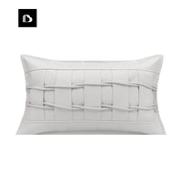 HKM-394451 Modern Minimalist Square Upholstered Pillow Cover for Living Room, Down and Goose Feather Filling Options