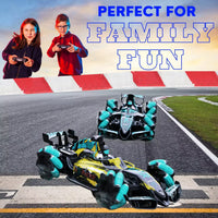 HKM-394579 2.4G Remote-Controlled Spray Stunt Vehicle with Lights and Music for Multiple Terrains
