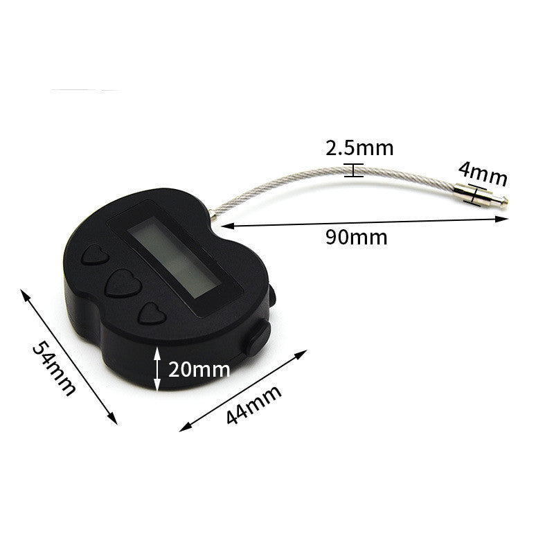 HKM-394899 Anti-Addiction Countdown Timer Electronic Lock - Adjustable Time Settings from 1 Minute to 99 Hours, Durable ABS Material, Sleek Black Finish