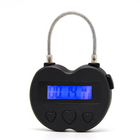 HKM-394899 Anti-Addiction Countdown Timer Electronic Lock - Adjustable Time Settings from 1 Minute to 99 Hours, Durable ABS Material, Sleek Black Finish
