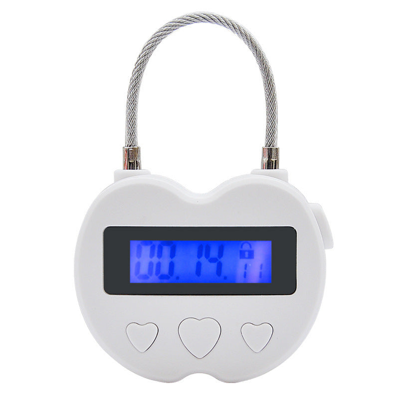 HKM-394899 Anti-Addiction Countdown Timer Electronic Lock - Adjustable Time Settings from 1 Minute to 99 Hours, Durable ABS Material, Sleek Black Finish