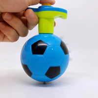 HKM-394899 Colorful Football Spinning Top with Lights and Music for Kids, Fidget Spinner Toy, Ages 3 and Up