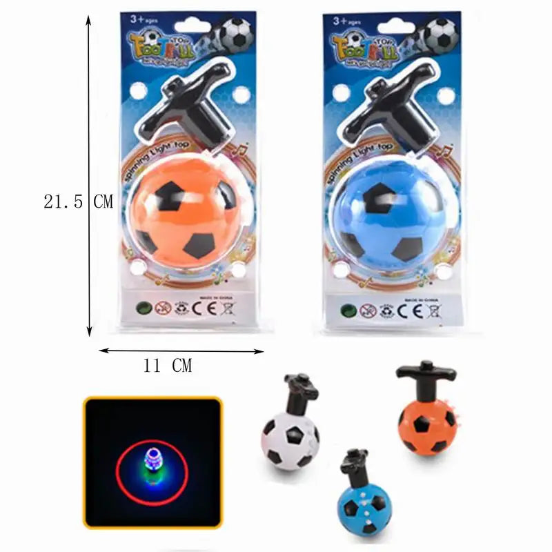 HKM-394899 Colorful Football Spinning Top with Lights and Music for Kids, Fidget Spinner Toy, Ages 3 and Up
