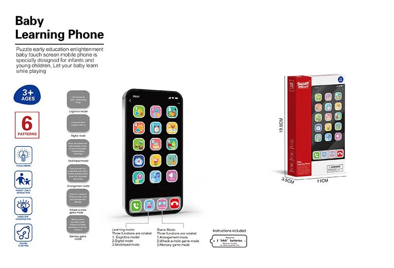 Educational Battery Operated Musical Mobile Phone Toy for Kids Age 2 to 4 Years - Interactive Learning Fun