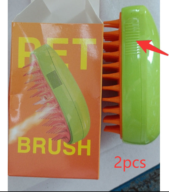 HKM-395091 3-in-1 Electric Cat and Dog Grooming Brush with Steam and Spray for Massage and Hair Removal