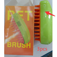HKM-395091 3-in-1 Electric Cat and Dog Grooming Brush with Steam and Spray for Massage and Hair Removal